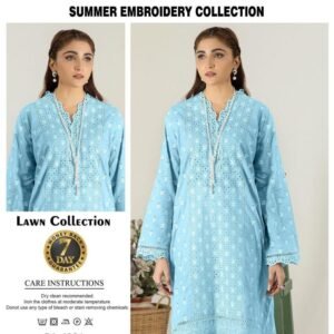 3Pcs Women's Unstitched Lawn Embroidered Suit
