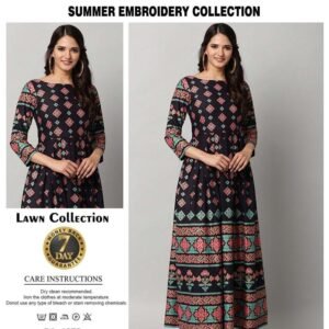 3Pcs Women's Unstitched Lawn Embroidered Suit