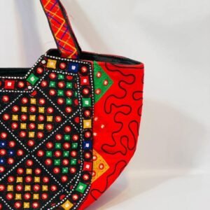 Girl's Linen Embellished Tote Bag