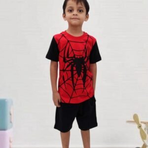 2 Pcs Kid's Jersey Printed T-Shirt & Knicker Set