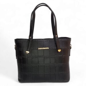 Women's PU Leather Plain Tote Bag