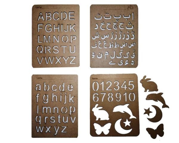 4 Pcs ABC Basic Learning Slates
