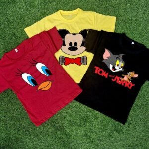 3 Pcs Stitched Cotton Jersey Printed T-Shirt