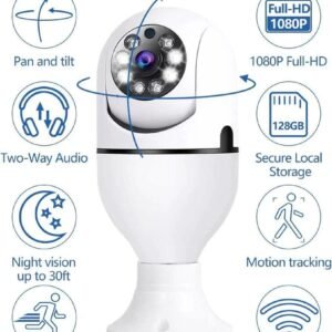 360° Wifi Bulb Camera Wireless