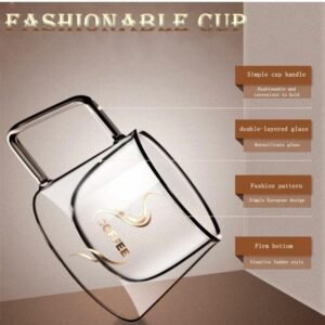 Transparent Double Bottom Glass Mug